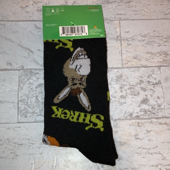 Men’s Shrek Crew Length Socks - Picture 2 of 5